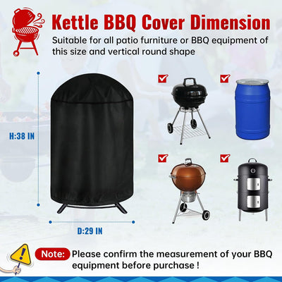 Funda redonda parrilla 29x38pulg impermeable UV