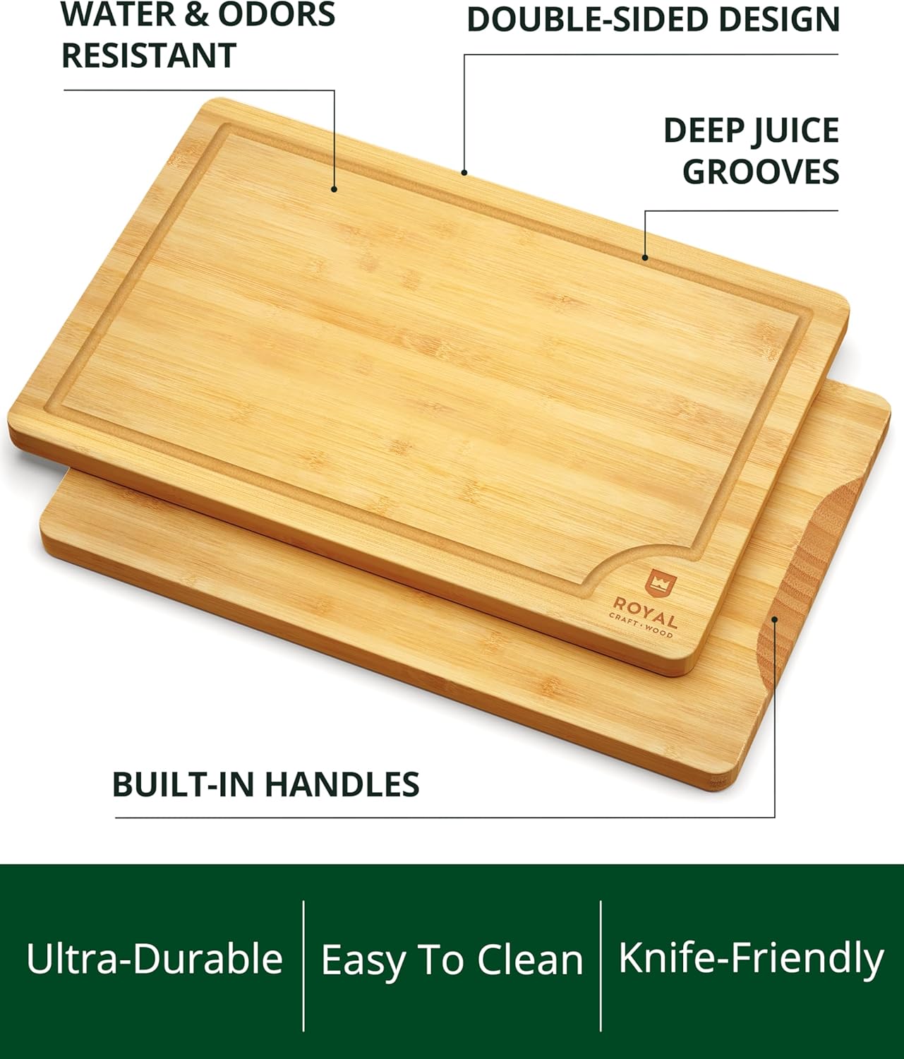 Set Tablas Cortar Bambú y Titanio