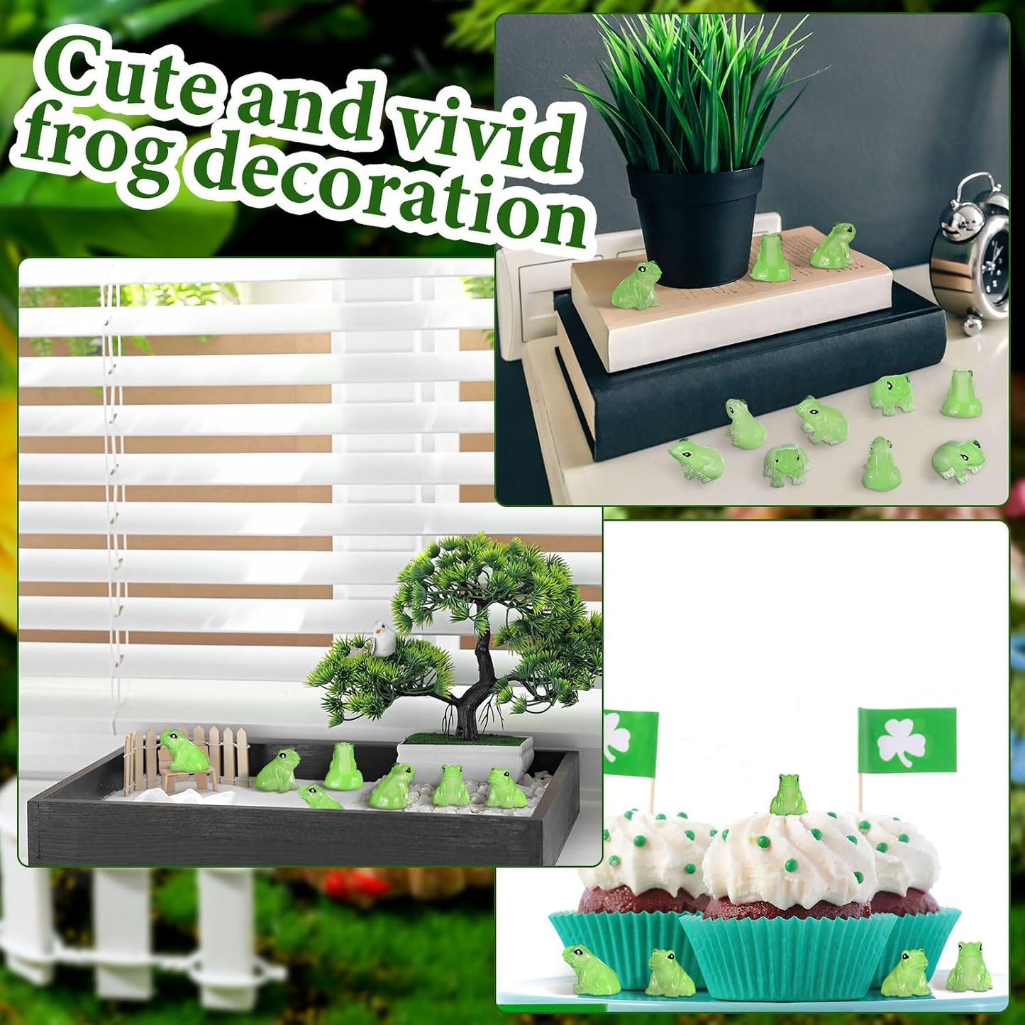 140 Ranas Resina Miniatura Brillan en Oscuridad Decoración Hogar