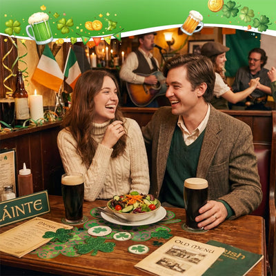 Manteles individuales del día de San Patricio de encaje irlandés 6 unidades