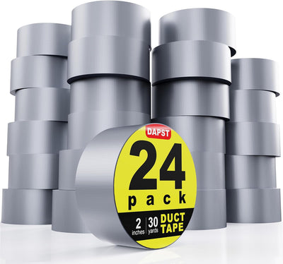 Pack 24 Cintas Adhesivas Plateadas 2pulg x 720yd Resistente Agua