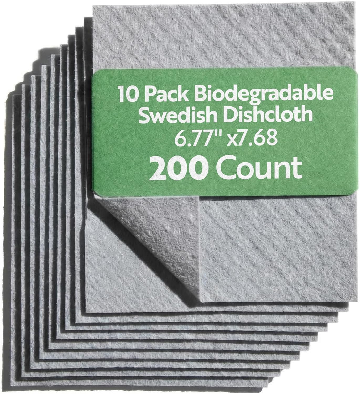 Pack 200 Paños cocina reutilizables celulosa gris absorbente