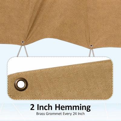 Lona resistente 6x8ft paquete 2 ojales inox UV y desgarro beige