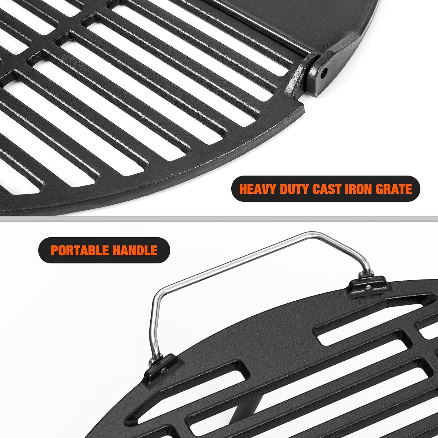 Plancha hierro fundido estufa 19.5pulg parrilla plegable patio