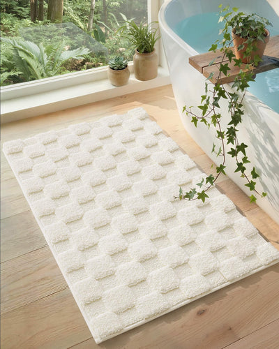Tapete baño superabsorbente antideslizante 24x36pulg beige