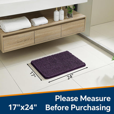 Alfombra baño antideslizante felpilla 17x24pulg suave gruesa