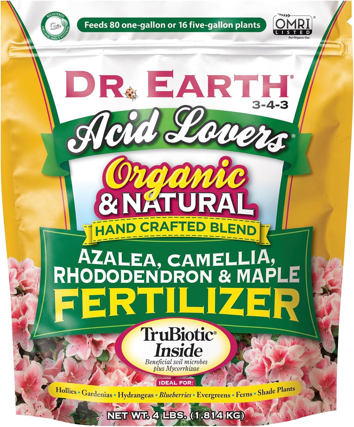 Fertilizante acido para azalea camellia 4lb