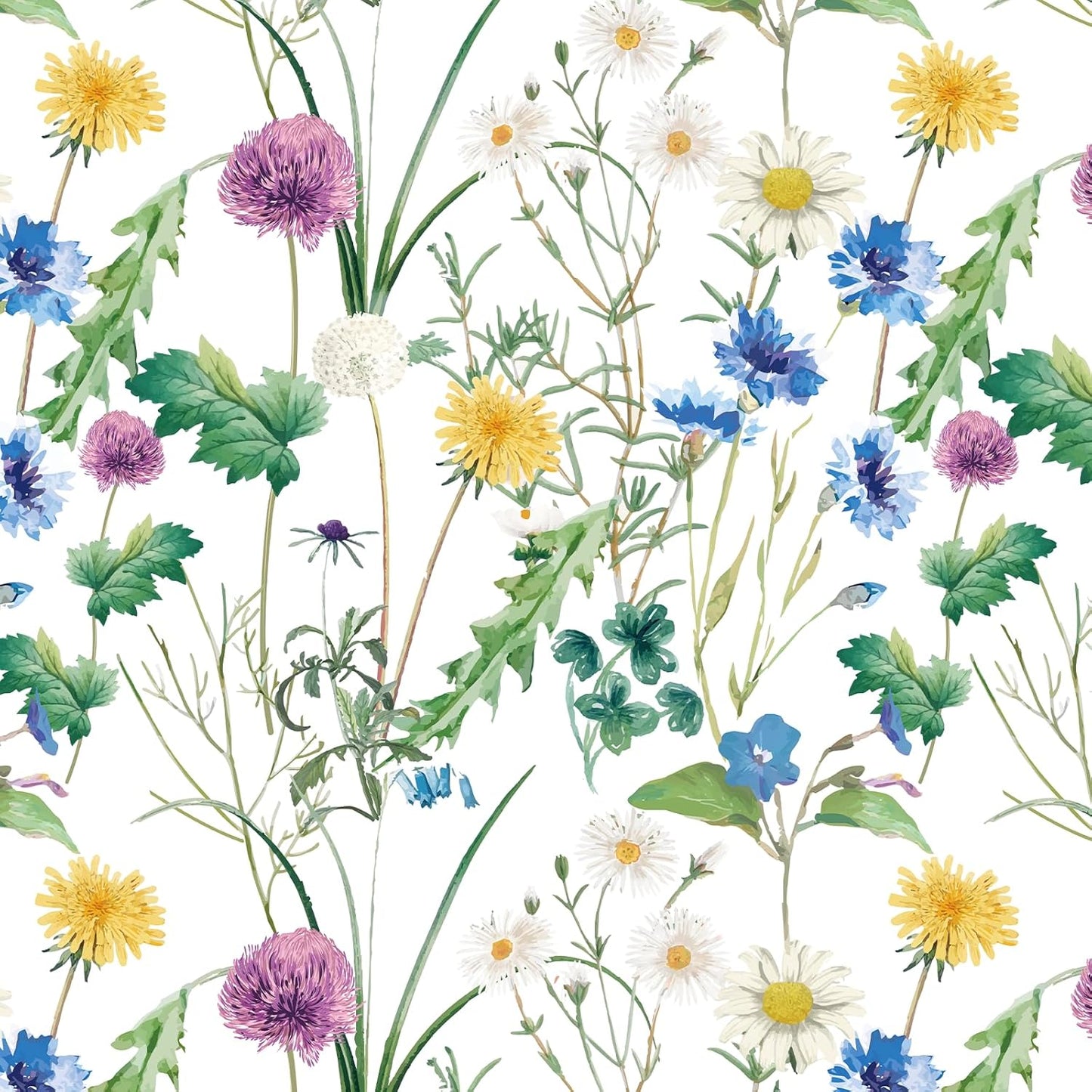 Papel tapiz floral autoadhesivo impermeable 17.3x120pulg