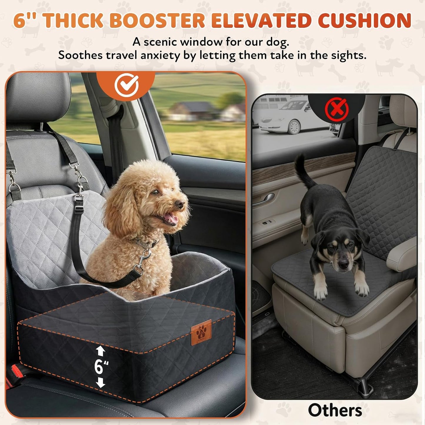 Asiento elevador perros espuma gruesa hasta 35lb lavable