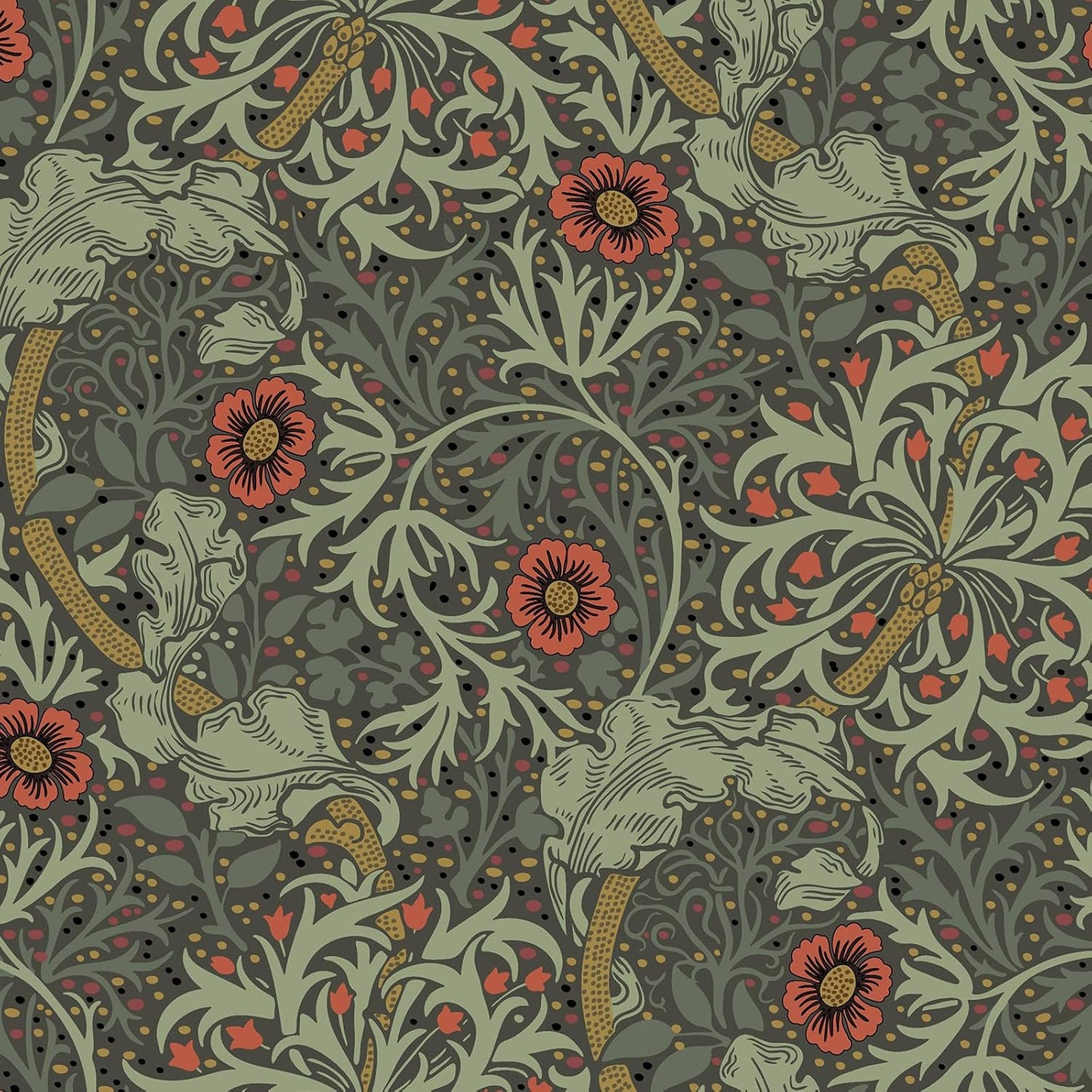 Papel tapiz autoadhesivo extraíble floral vintage 17.7x118pulg