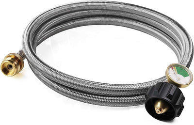 Adaptador manguera acero inox 6ft medidor propano 1-20lb