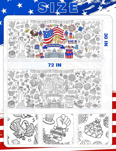 Mantel patriótico 4 de Julio 30x72pulg decoración independencia