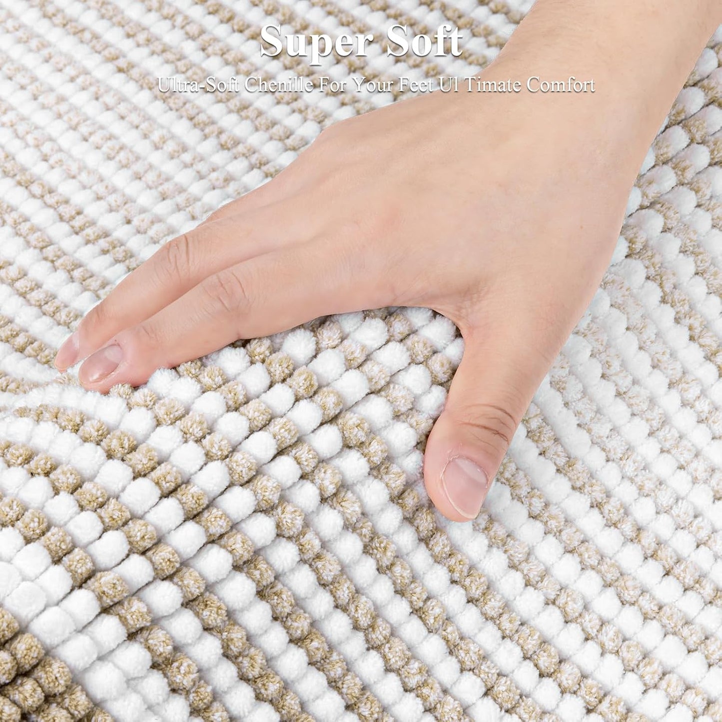 Set 5 Alfombras Baño Felpilla Antideslizante Absorbente