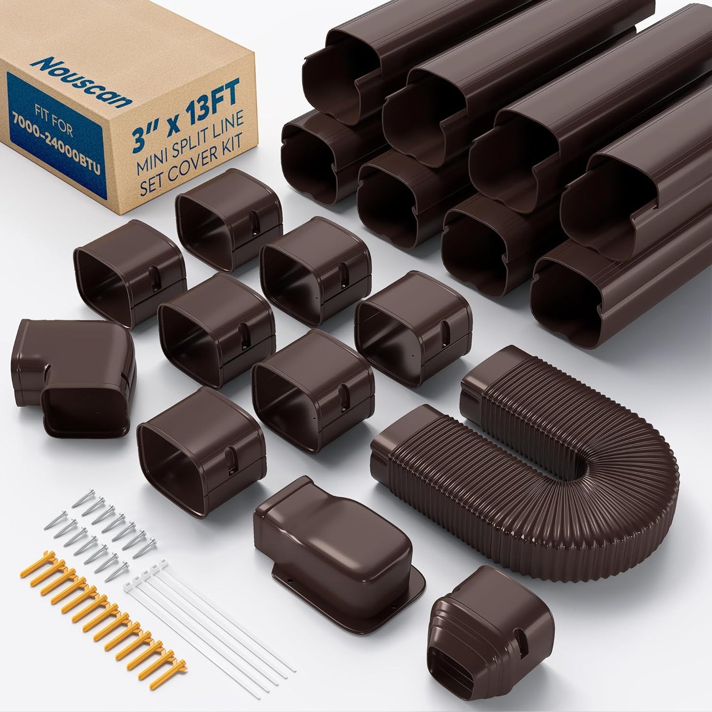 Cubierta minisplit PP 3x13ft conducto flexible