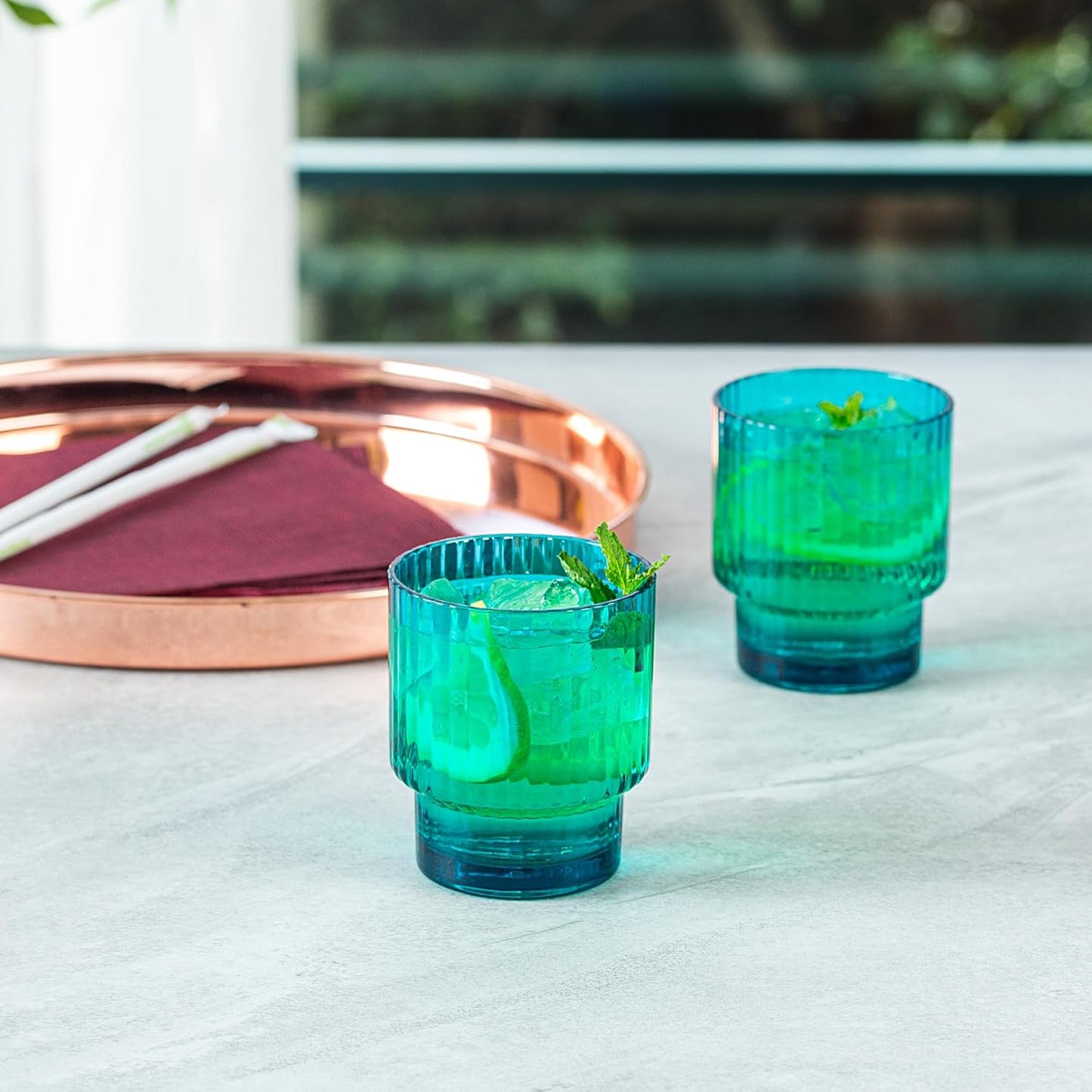Paquete de 48 vasos plásticos resistentes 11 oz aptos para lavavajillas