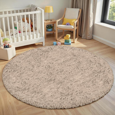 Alfombra redonda suave antideslizante para dormitorio bebé