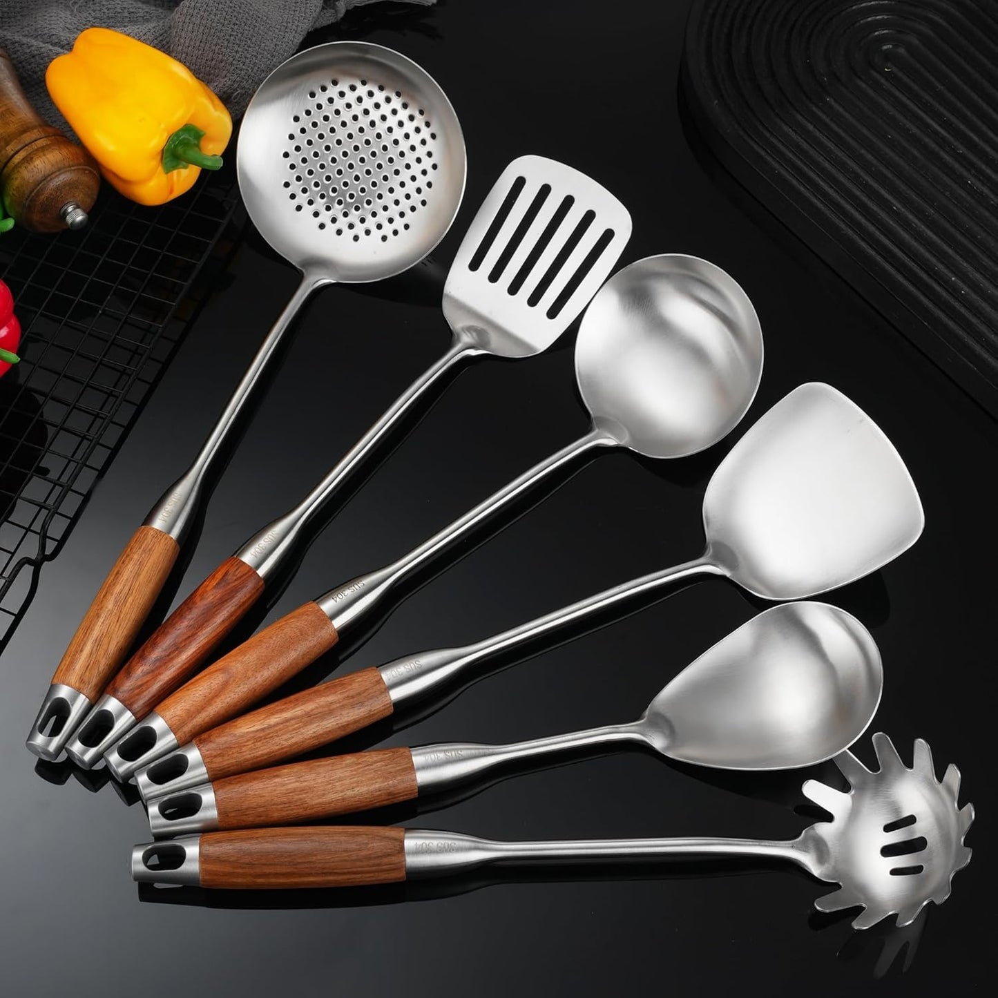 Set Utensilios Acero Inox Cocina