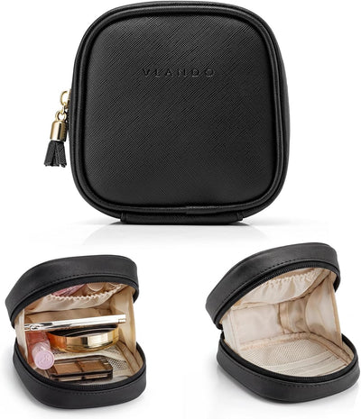 Mini bolsa maquillaje elegante color negro