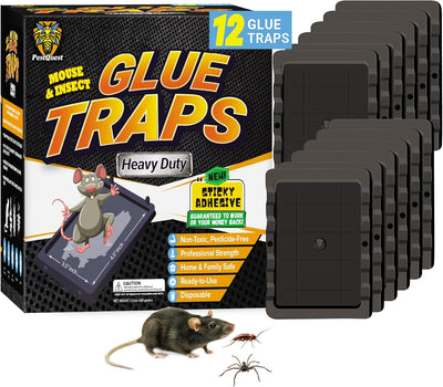 Trampas adhesivas para ratones con aroma a maní 12 pzas