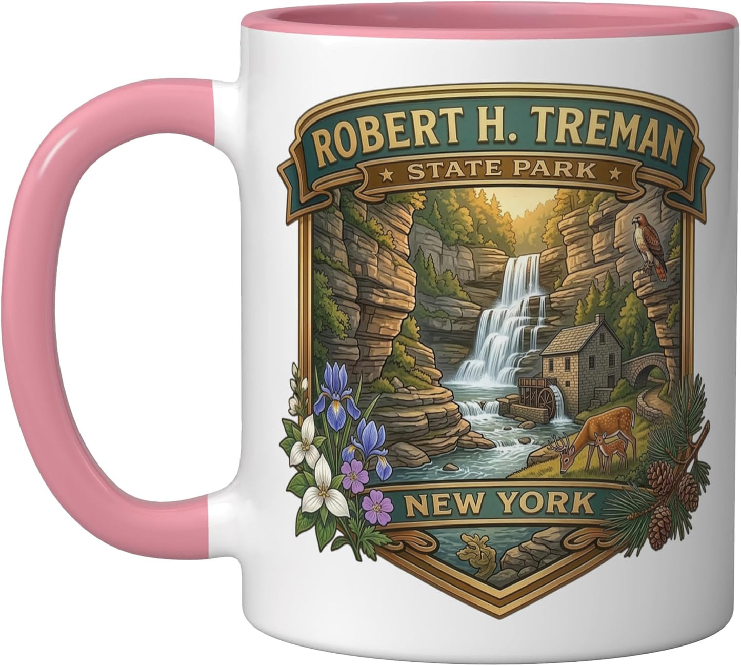 Taza cerámica souvenir Parque Robert H. Treman Ithaca Nueva York