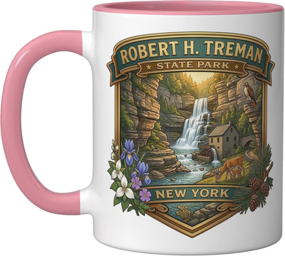 Taza cerámica souvenir Parque Robert H. Treman Ithaca Nueva York