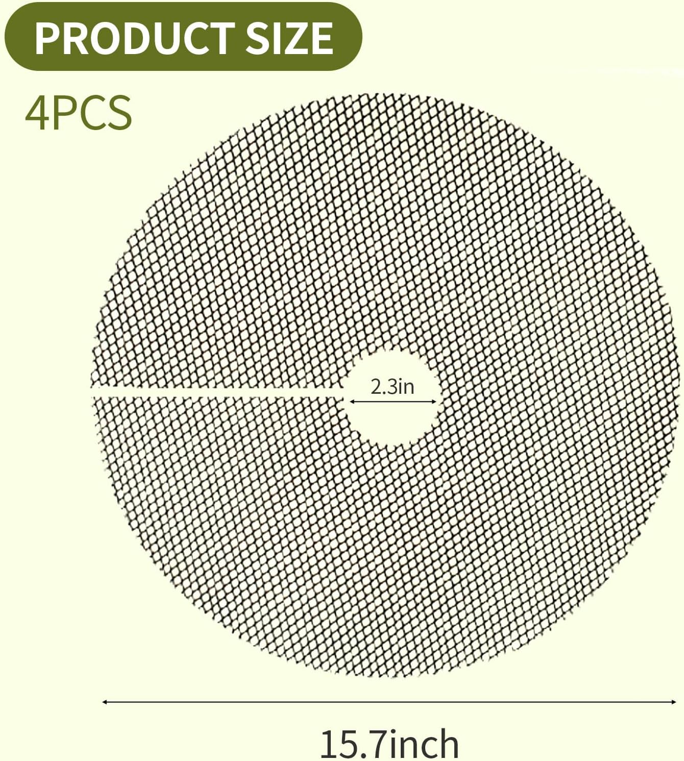 4 Pzas Rejillas para Macetas 15.7pulg Protector Suelo Interior