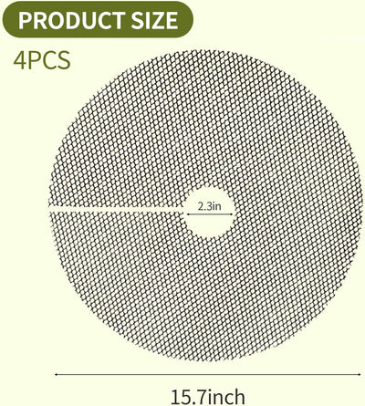 4 Pzas Rejillas para Macetas 15.7pulg Protector Suelo Interior