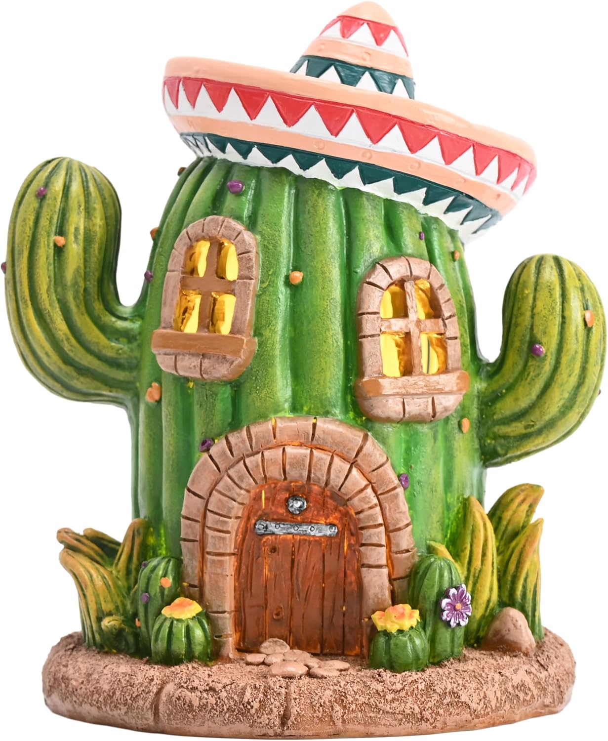 Estatua jardín cactus resina impermeable para fiesta y decoración