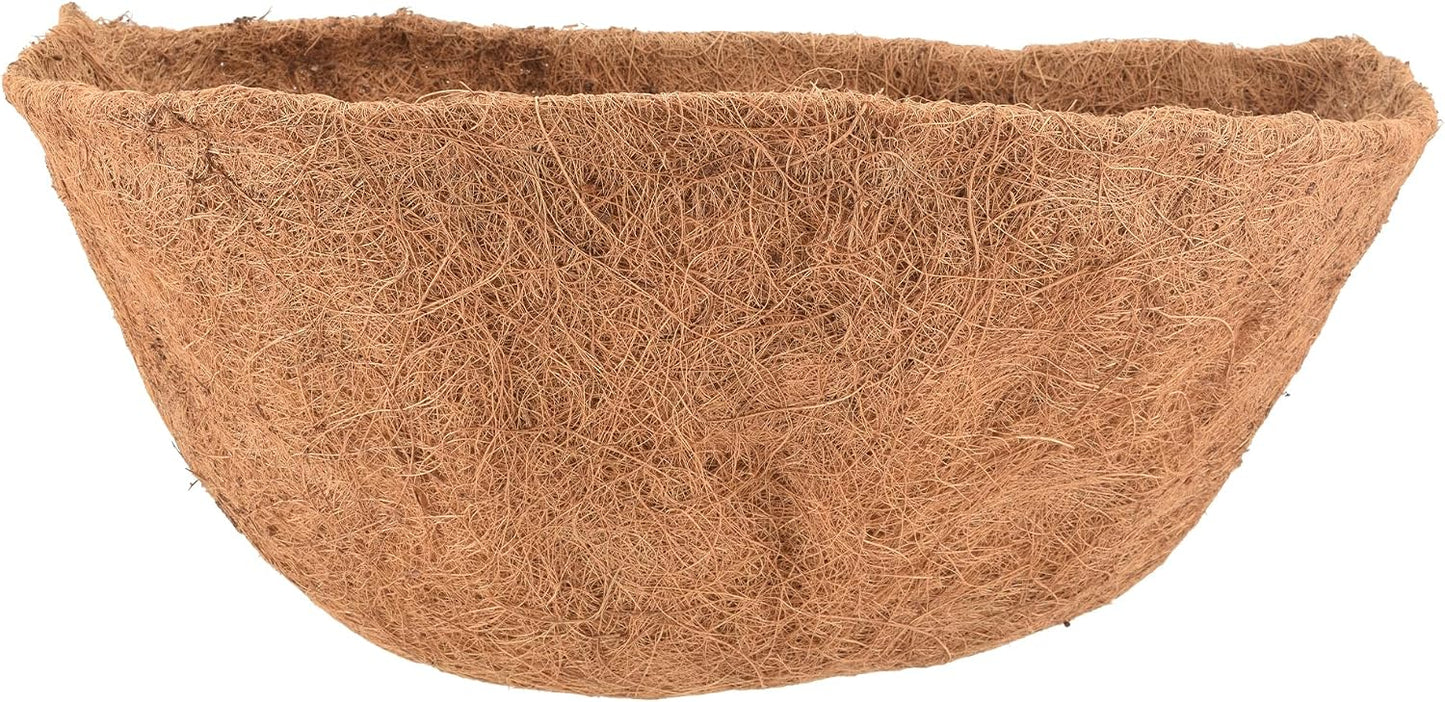 Forro coco 16pulg para macetas colgantes pared semicircular
