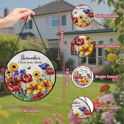 Colgante vidriera atrapasol cristal diamante para mamá