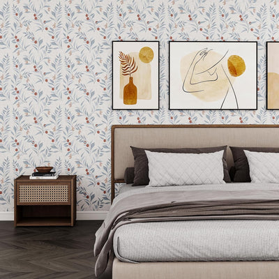 Papel tapiz bohemio botánico autoadhesivo extraíble