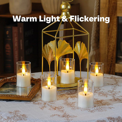 15 Velas Té LED Acrílico 1.7x2.5" Baterías Temporizador 2/4/6/8h
