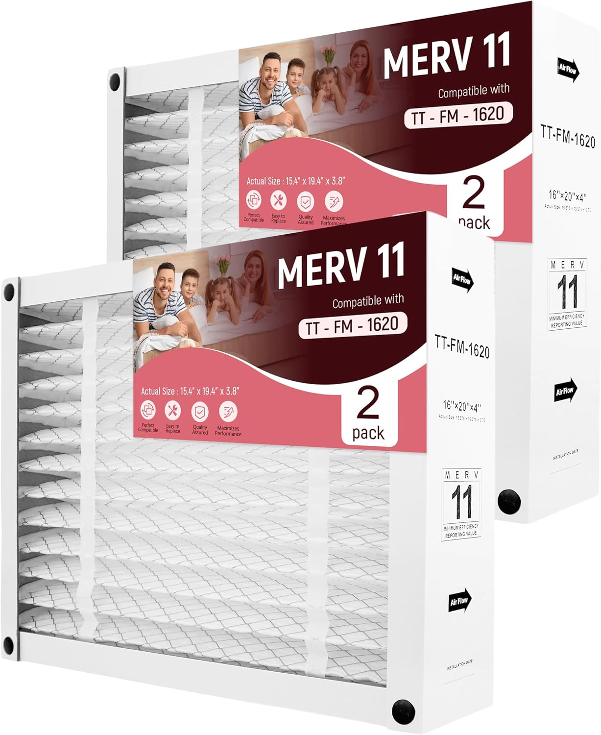 Filtro plegable horno CA 16x20x4pulg comp TopTech