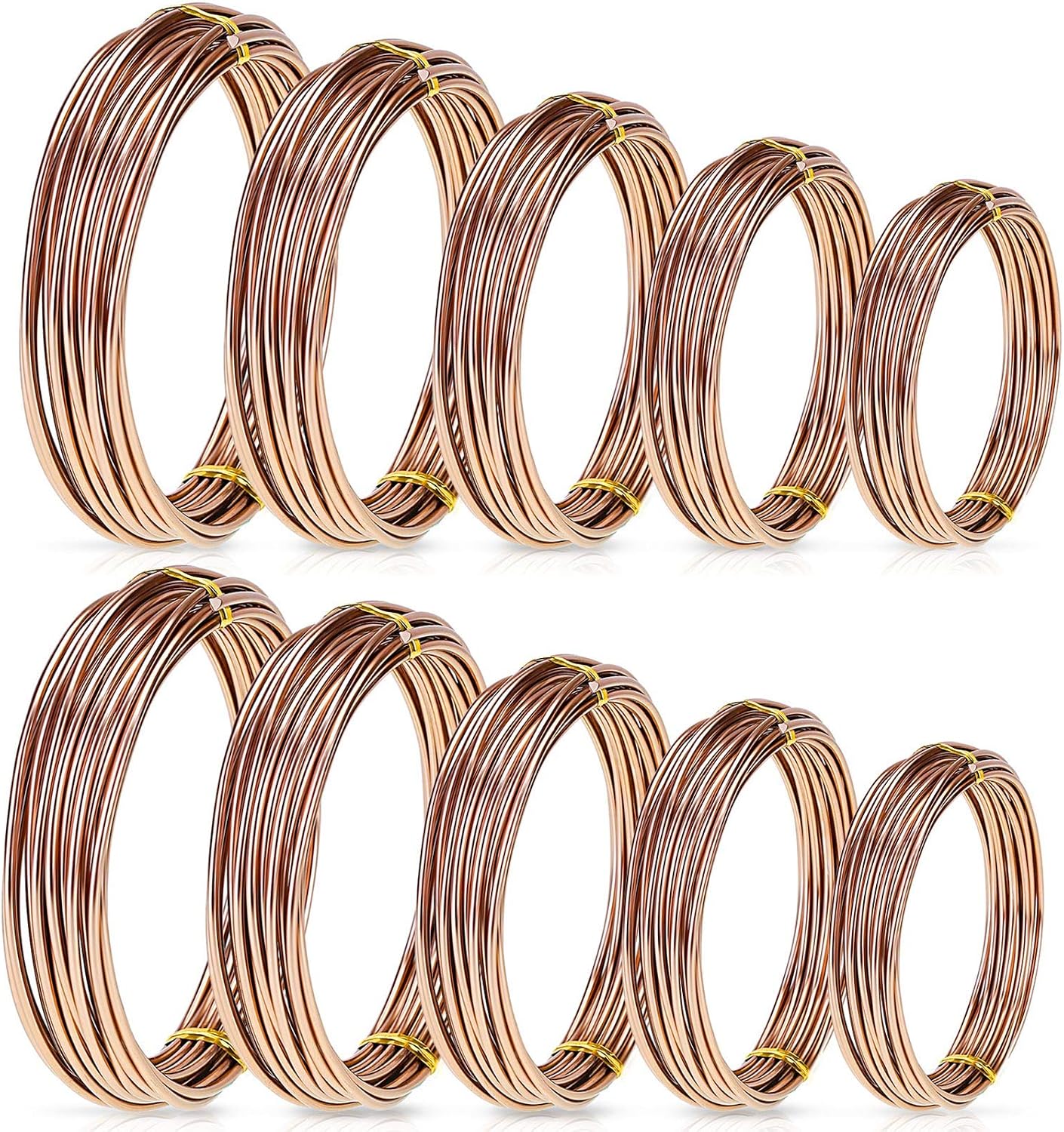 10 Rollos Alambre Bonsái Aluminio Anodizado 164pies Marrón