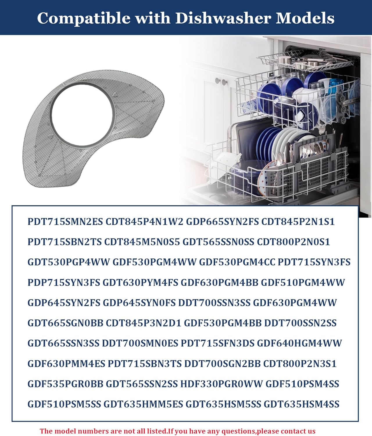 Filtro grueso plástico para lavavajillas GE Hotpoint