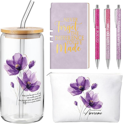 Set 6 Regalos Agradecimiento Mujeres Taza Vidrio 17pulg