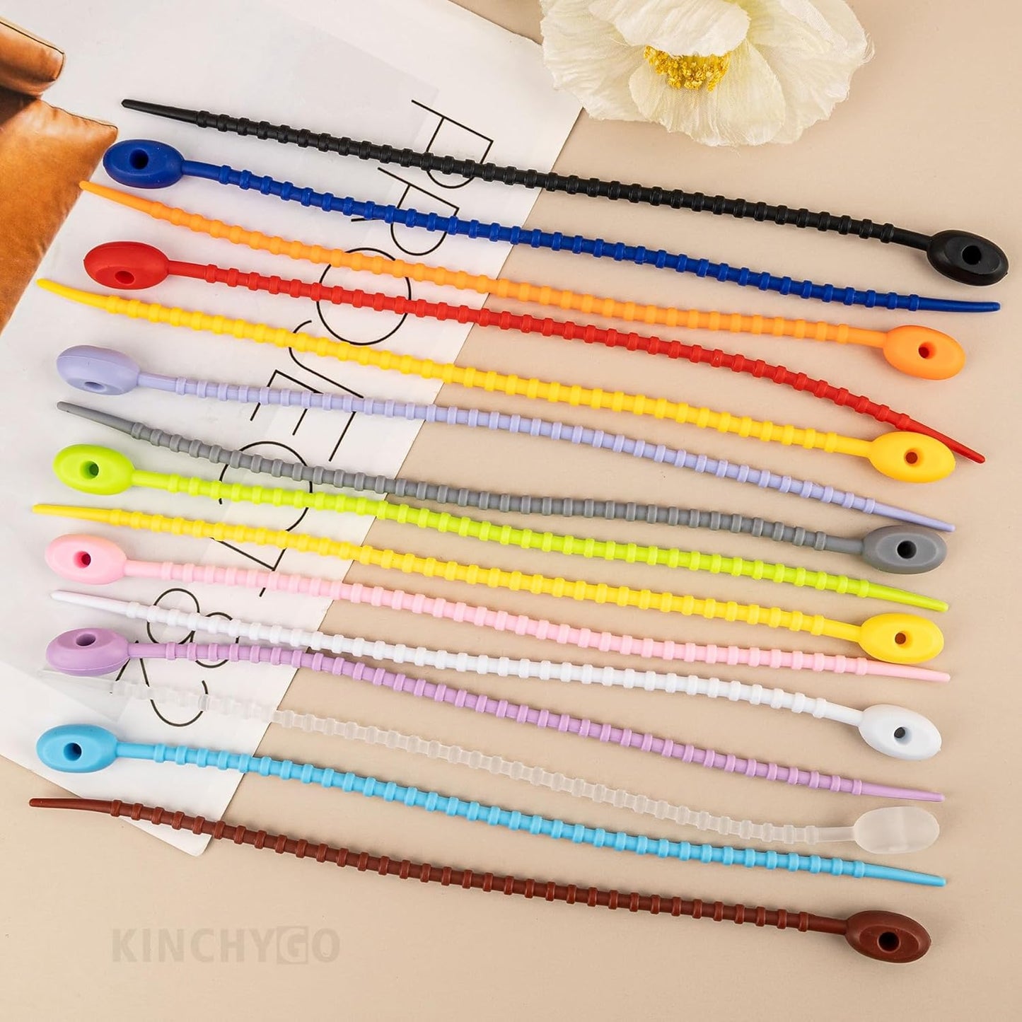 Pack 30 Bridas Cable 8.5pulg Correa Organizadora Goma