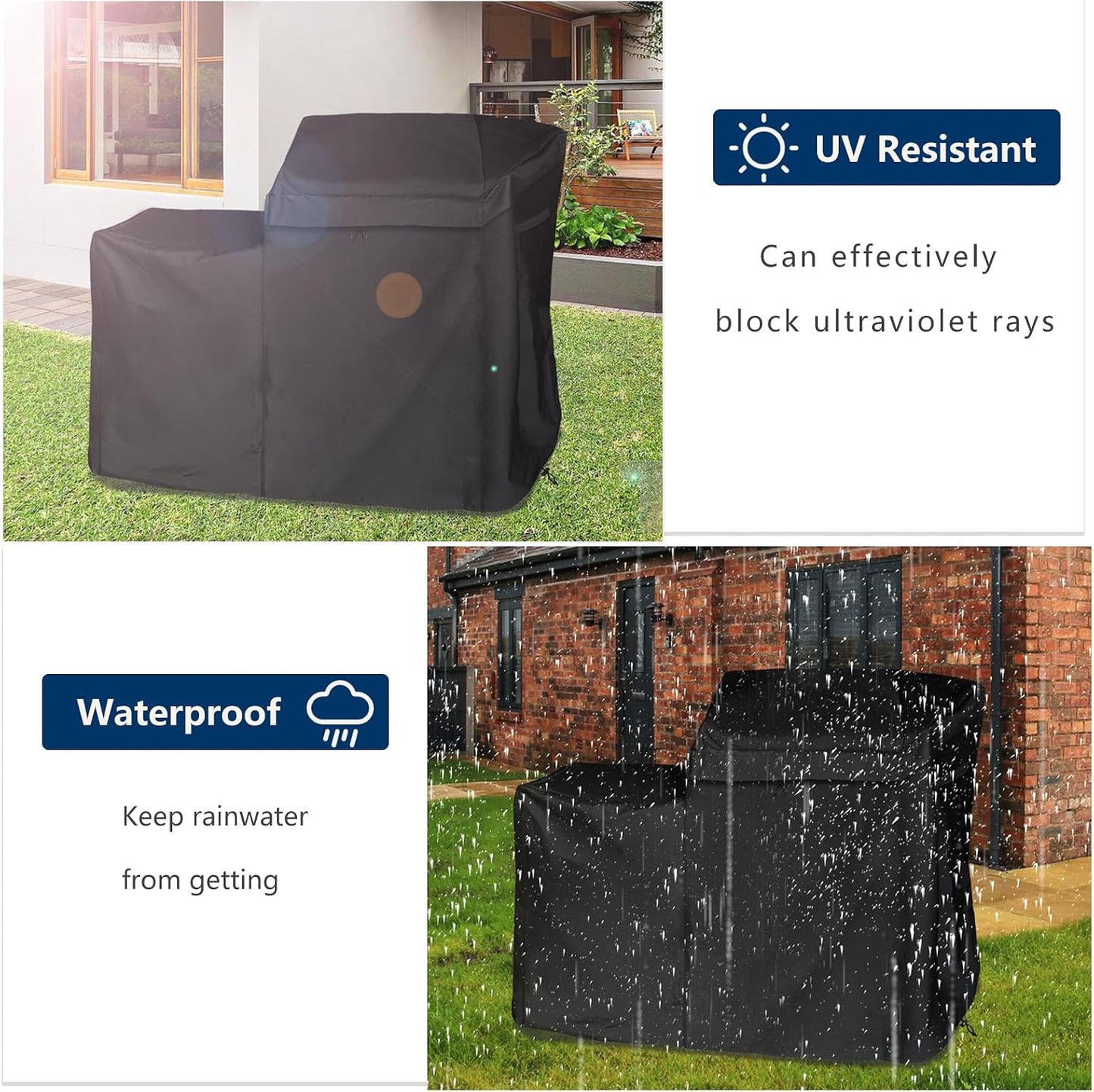 Cubierta freidora 9gal 600D resistente agua polvo negro