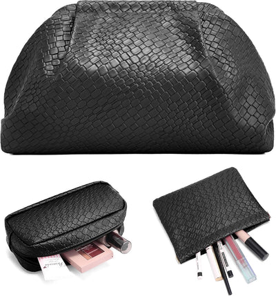 Bolsa maquillaje viaje mujer set 3 pzas cuero vegano