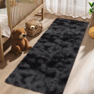 Alfombra pasillo lanuda 2x8ft antideslizante suave para niños