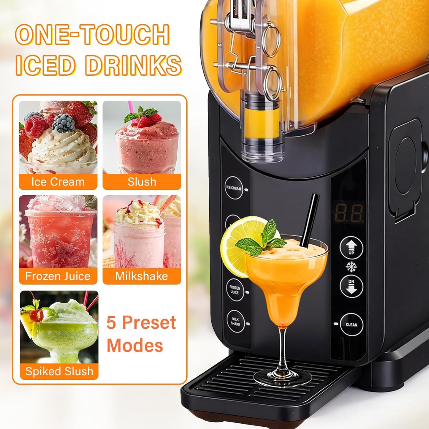 Máquina 2en1 licuados helados 57oz 5 modos auto-limpieza