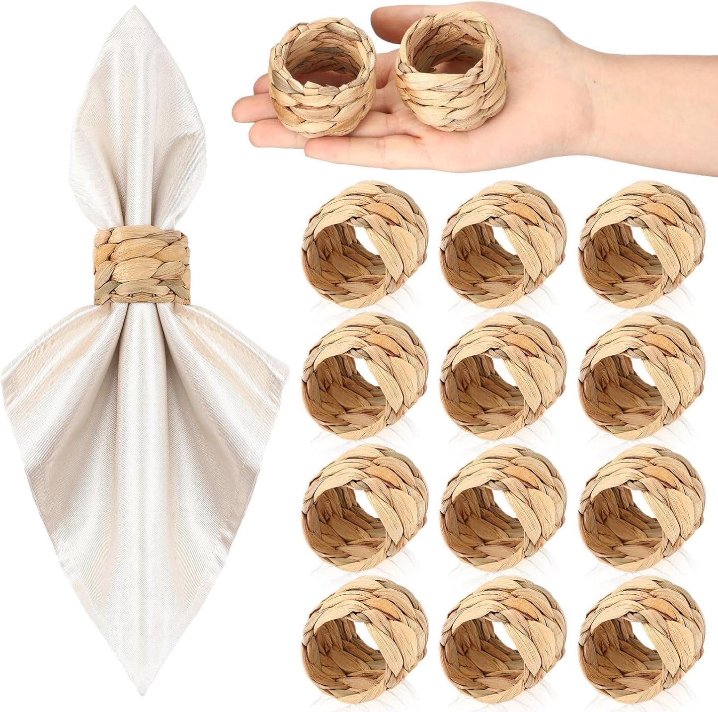 Set 100 servilletas tejidas jacinto agua natural bohemio
