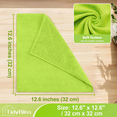 12 Pzas Paños Microfibra 12.6x12.6pulg Reutilizables para Polvo