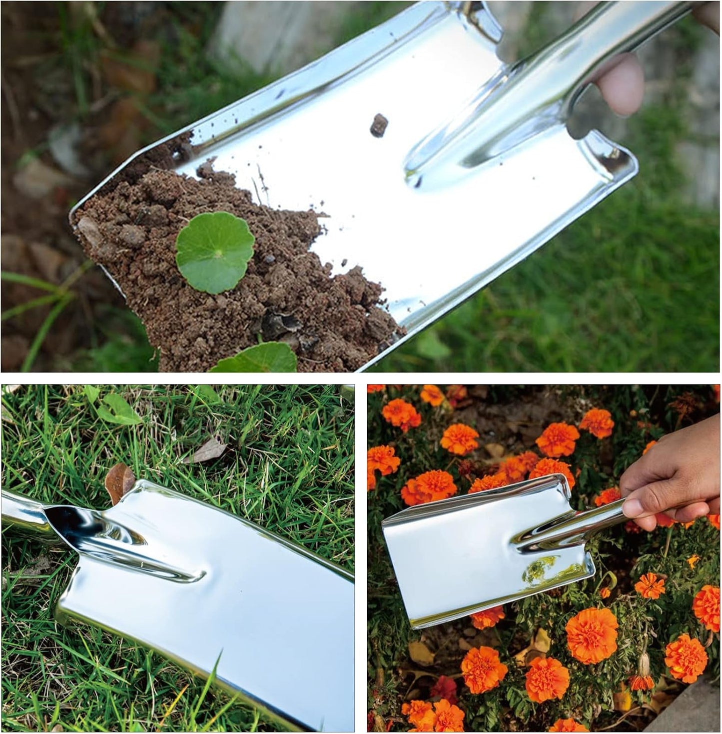 Palas de jardín acero inox 3 pzas herramientas