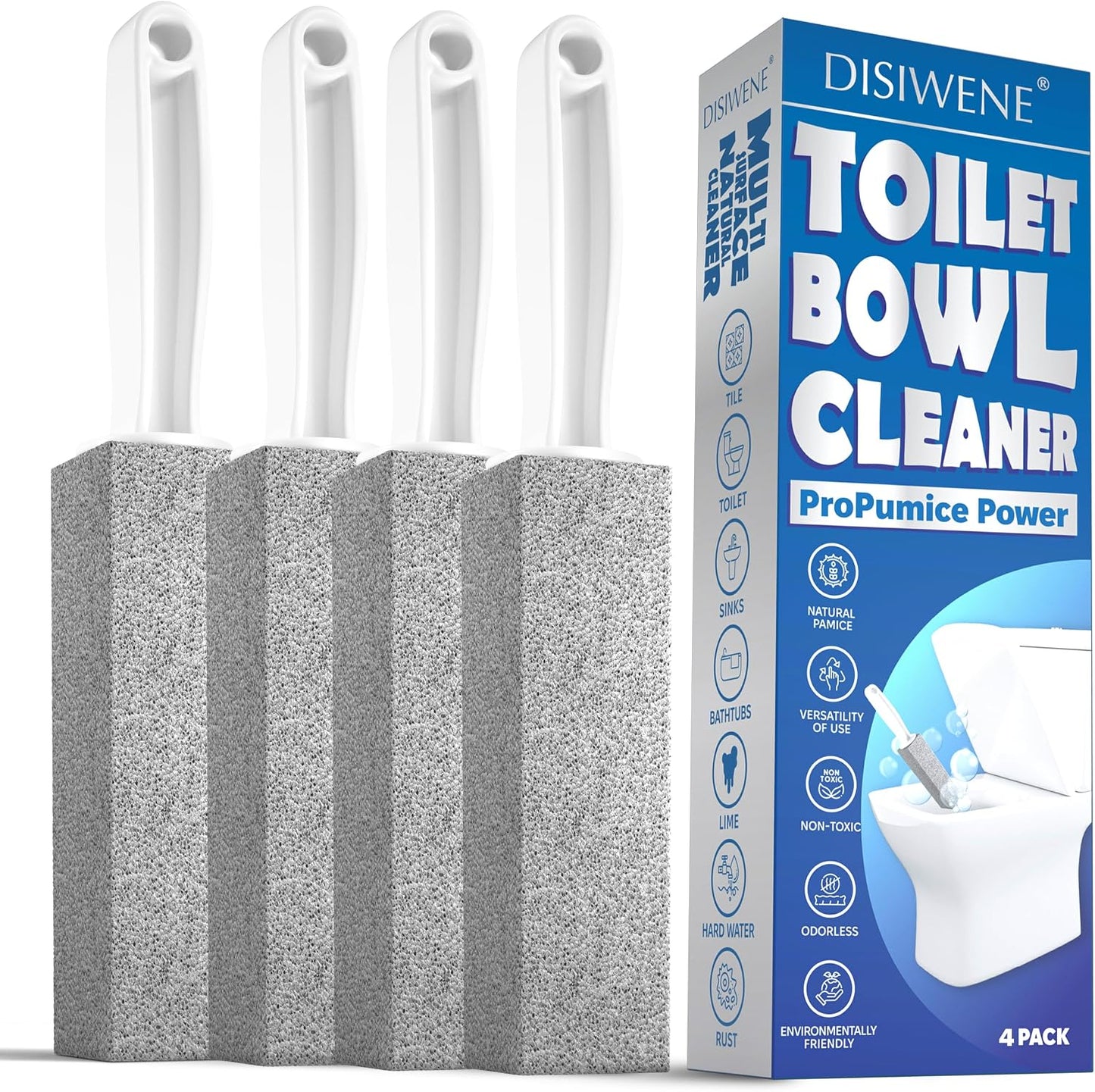 Piedra pómez limpiadora con asa para baño cocina y hogar set 4