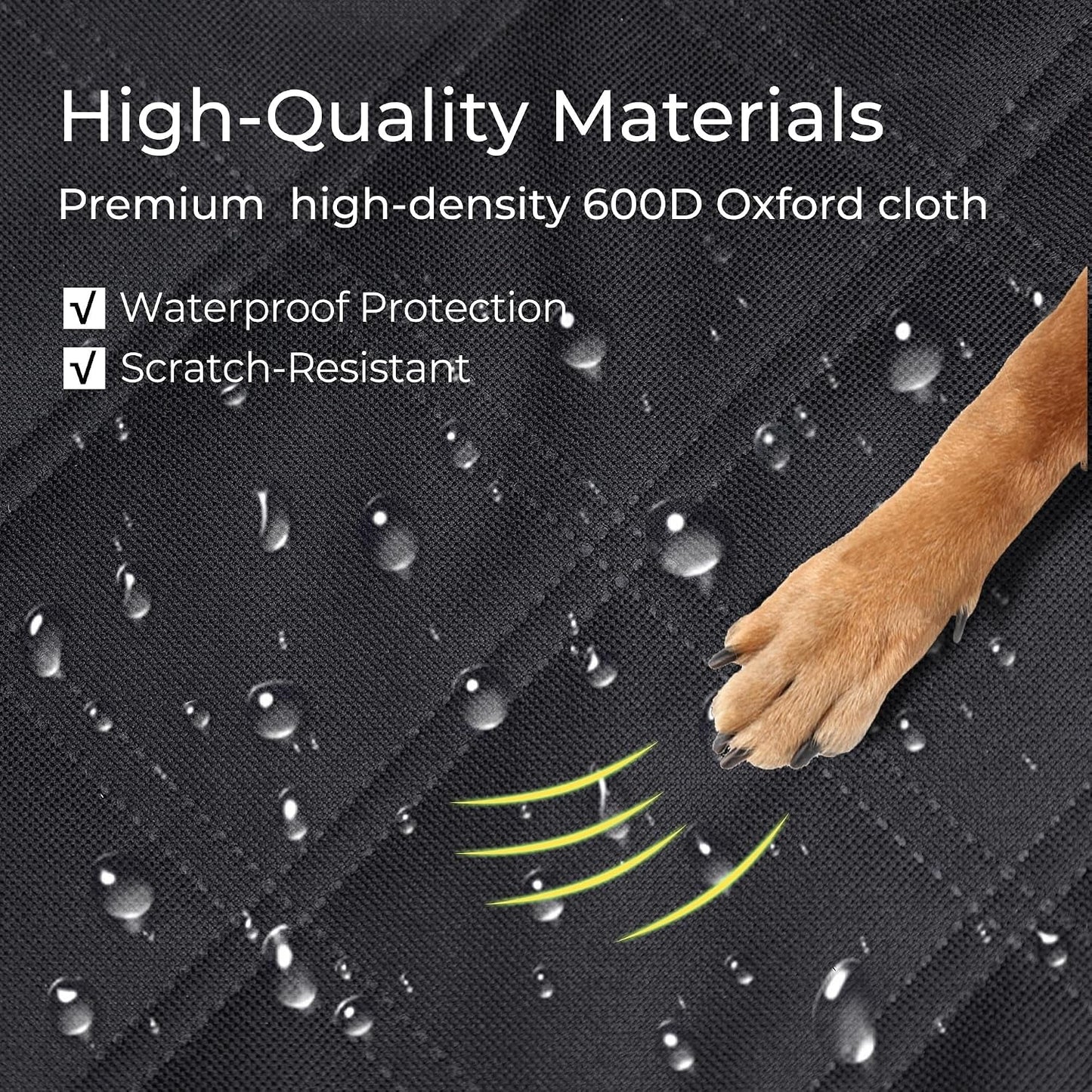 Funda asiento delantero perro impermeable 600D Oxford duradera