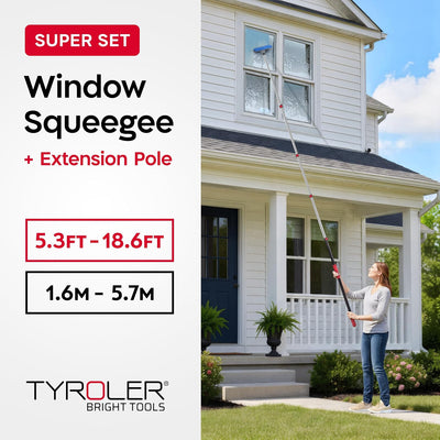 Escobilla ventana profesional poste extensión 5.3-18.6ft