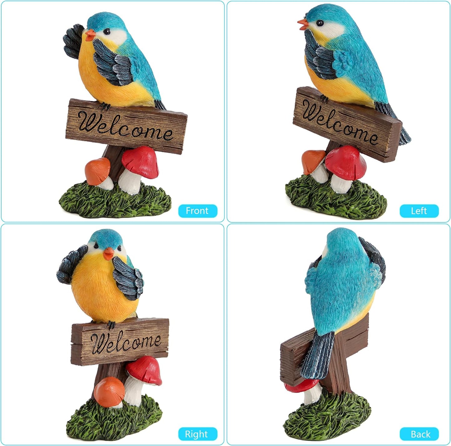 Estatua pájaros decoración jardín patio hogar estantes