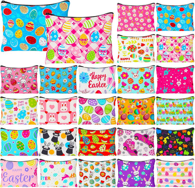24 Bolsas Lona Pascua Cosméticos con Cremallera Viaje