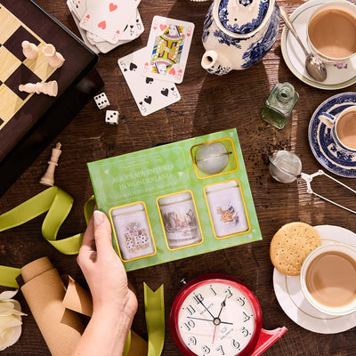 Juego de té e infusor de hojas sueltas Alicia en el país de las maravillas